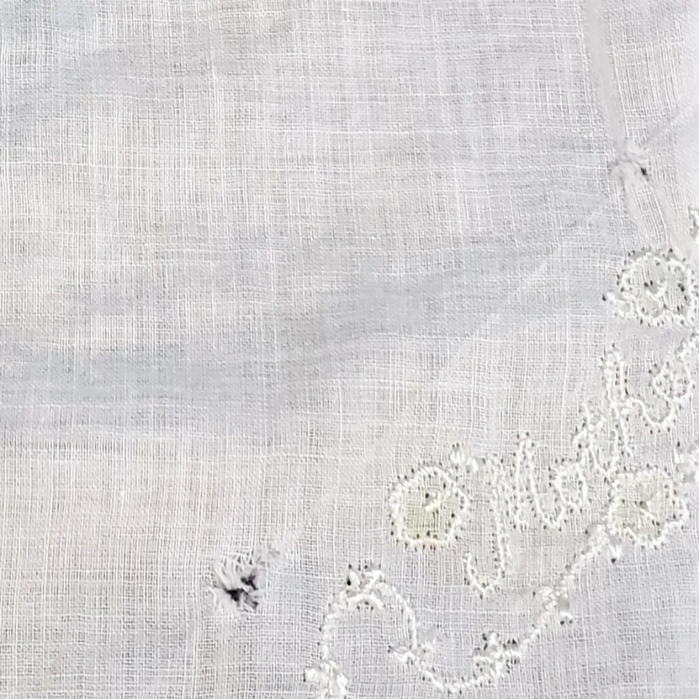 Vintage White Mother Handkerchief